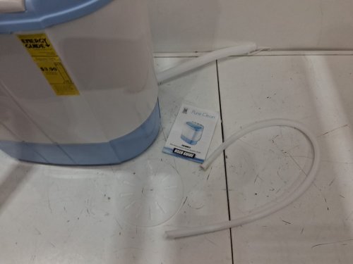 PYLE PURE CLEAN MINI TOP LOAD PORTABLE WASHER & SPIN DRYER - 7.7LBS CAPACITY / 110V - WHITE/BLUE (MODEL: PUCWM22) image 4