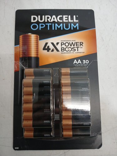 30PK DURACELL OPTIMUM LONG LASTING AA BATTERIES image 2