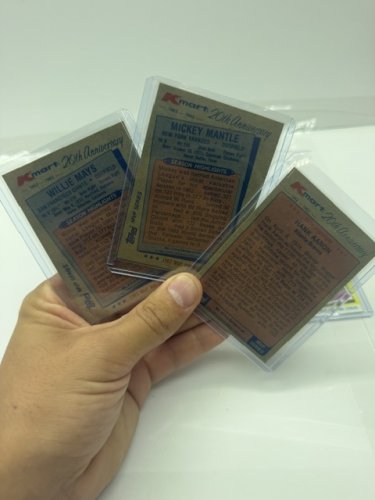 6 ASSTD 1982 K-MART 20TH ANNIVERSARY LEGEND CARDS (WILLIE MAYS, MICKEY MANTLE, HANK AARON, REGGIE JACKSON, SANDY KOUFAX, BOB CLAMENTE image 3