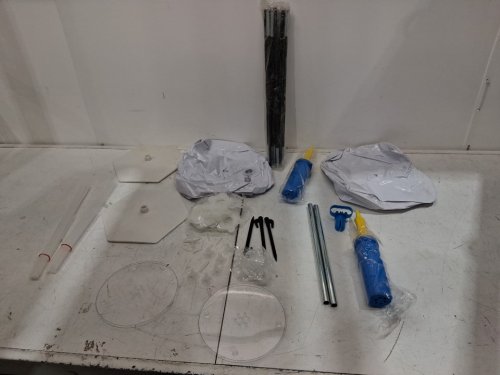 Balloon arch kit with water bottom bases  - 9ft x 10ft -white/black image 3