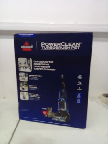 BISSELL POWERCLEAN POWERFUL & LIGHTWEIGHT TURBOBRUSH PET UPRIGHT CARPET CLEANER - 120V - BLUE - (MODEL:3939C) image 2