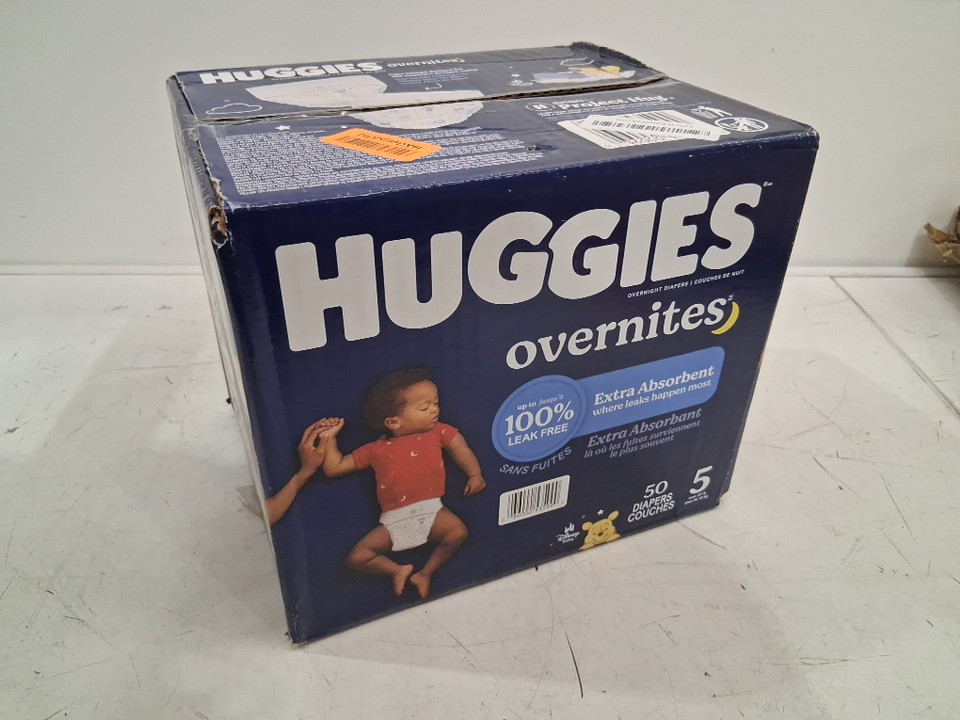 50PK HUGGIES OVERNITES NIGHTTIME BABY DIAPERS - SIZE 5 - WINNIE THE POOH image 2