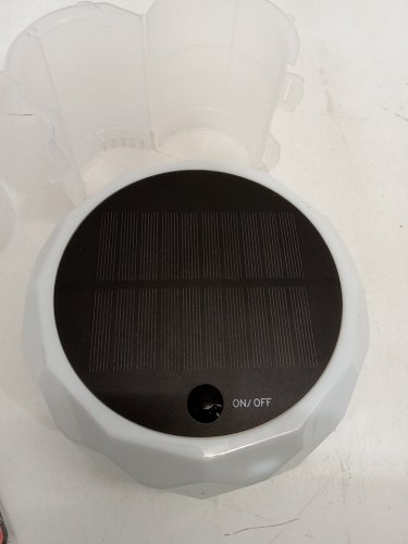 pool chlorine Floater dispenser with Solar Powered Lights - white (model: GE-XDH-002) image 4