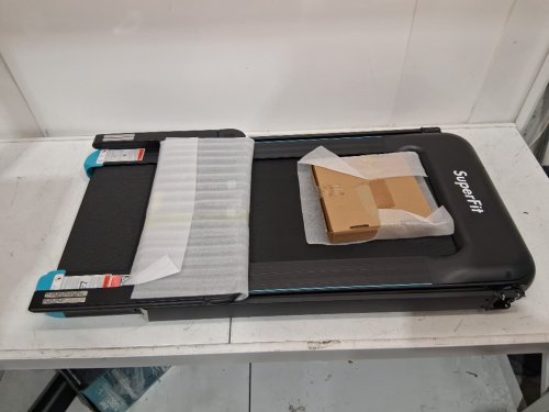 COSTWAY GOPLUS SUPERFIT FOLDABLE COMPACT TREADMILL WITH LED DISPLAY & 12 PRESET PROGRAMS, 37.5" x 14.5 TREAD - BLACK/LIGHT BLUE (MODEL: SP37681US-NY) image 4