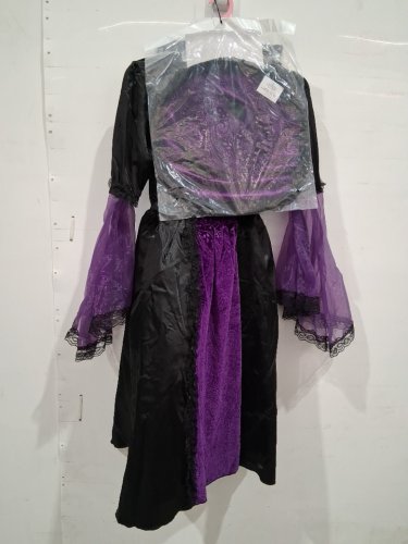 GIRL'S ENCHANTED WITCH COSTUME SET - LARGE - BLACK / PURPLE image 2
