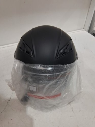 ILM Open Face Motorcycle Helmet for Moped, ATV Cruiser, Scooter DOT FMVSS NO.218, LARGE 59-60 - BLACK image 3
