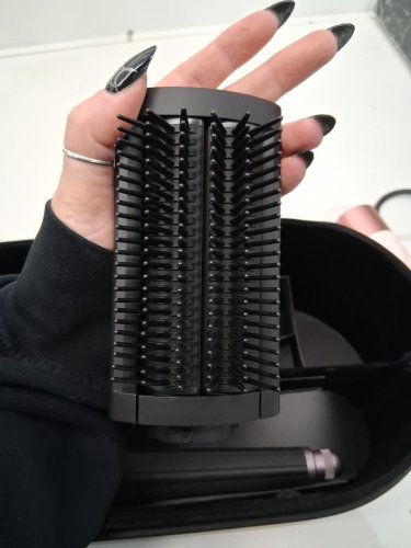 6PC DYSON i.d curly + coily airwrap multi styler and hair dryer with bluetooth - pink / rose gold ( model: hs08) image 11