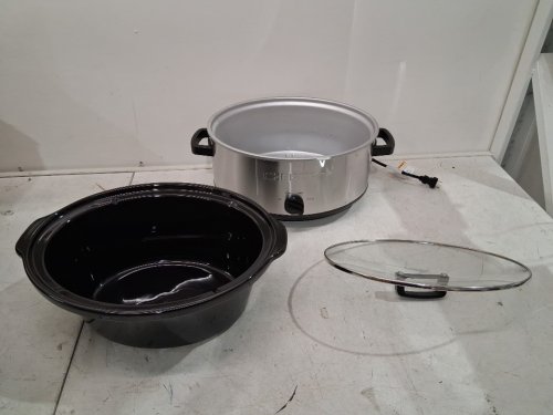 Chefman  Family Size Electric Slow Cooker with Dishwasher-Safe Crock - 7QT - Stainless Steel(model: rj15-7-ss) image 3
