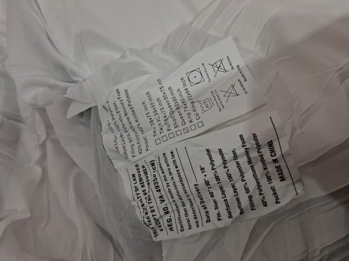 mattress topper - queen - white/grey image 4