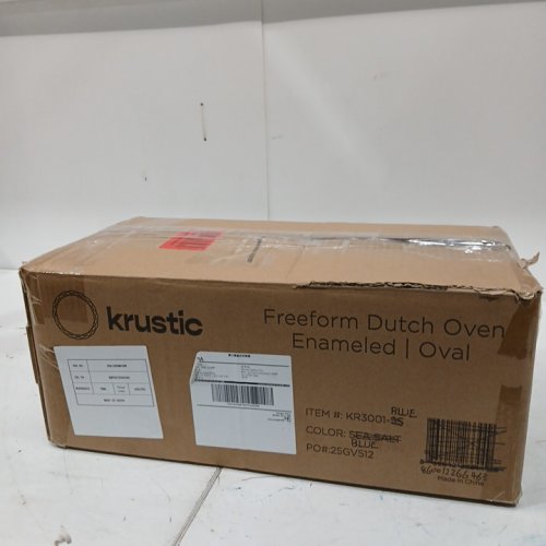 Krustic Enameled Cast Iron Dutch Oven for Professional Sourdough Bread Baking - 5.5 Quart - Blue - (Model: KR3001-Blue) image 2