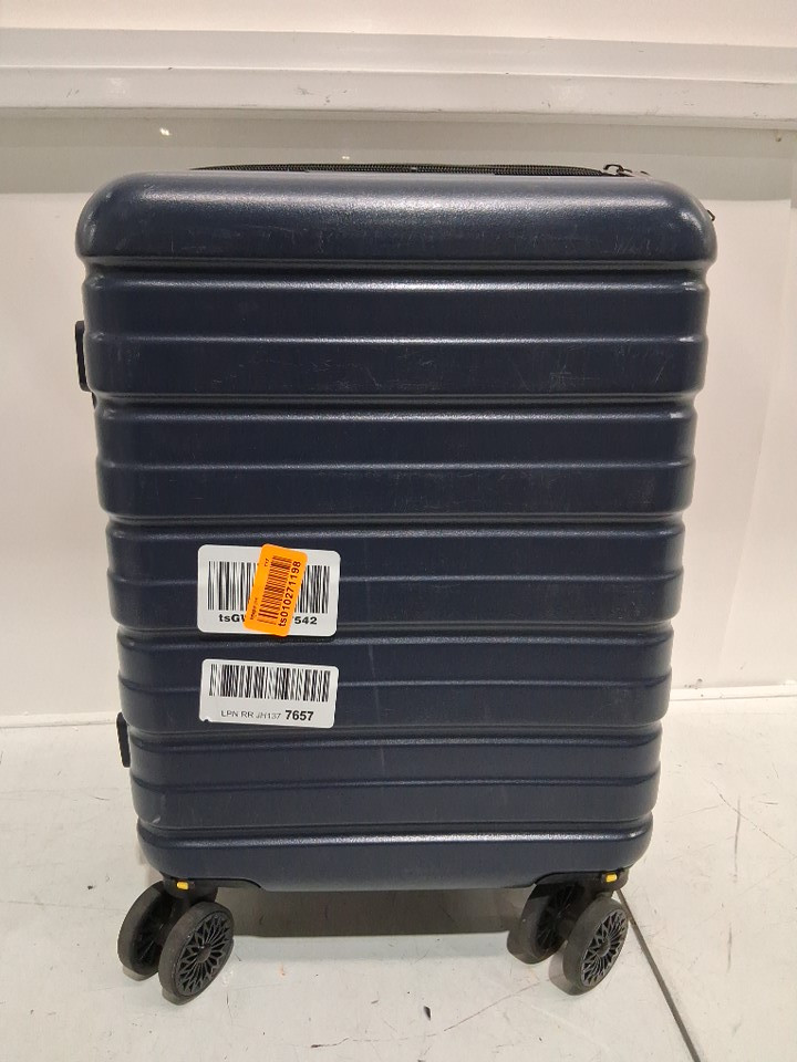 lekesky hard shell rolling carry-on luggage - 16" - blue/black image 2