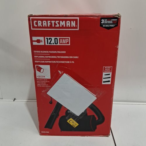 CRAFTSMAN 3-in-1 CORDED LEAF BLOWER/VACUUM/MULCHER - 12-AMP - RED/BLACK (MODEL: CMEBL7000) image 2