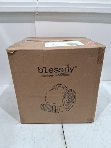 BLESSNY CARPET DRYER BLOWER FAN WITH 2 OUTLETS - 1/2HP - 2200CFM - 15FT CORD - 3 SPEEDS - BLUE (MODEL: AR110035) image 2