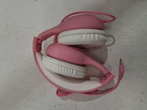 kid's mpow wired headphones - pink/white (model: bh297b) image 2
