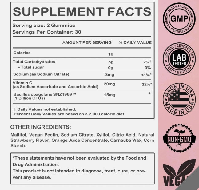 2 (60 Gummies) Premium Feminime Balance Gummies - promotes healthy pH balance dietary supplement - Strawberry (120 gummies total) image 3
