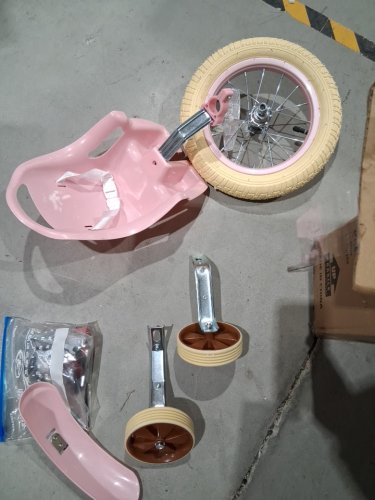 GLAF KIDS TODDLER BIKE WITH BASKET AND DOLL SEAT - 12" - PINK (MODEL: KF-B01) image 3