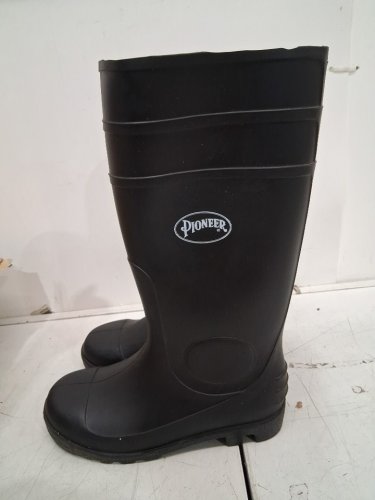 pioneer Safety Boots PVC Steel Toe rubber boots - size 6 - black (style: SHE682) image 4