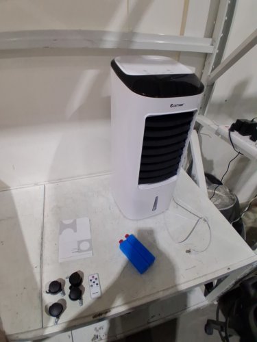 COSTWAY 3-SPEED PORTABLE EVAPORATIVE COOLING FAN WITH REMOTE AND ICE PACKS - 29" - WHITE (MODEL: EP23995) image 5