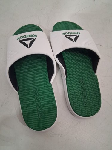 MEN'S REEBOK EVA SLIDE SANDALS - SIZE 10 - WHITE / GREEN (MODEL: 14REESEM26) image 2