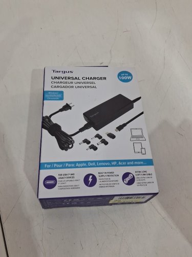 Targus Universal Laptop Charger Adapter - Up to 100W - 5FT Cable - Black (Model: APM108TT) image 2