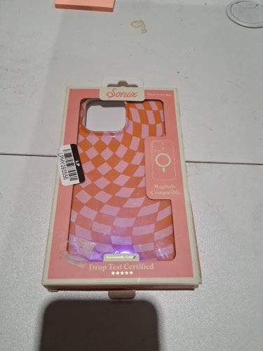 SONIX magsafe compatible phone case for IPHONE 16 PRO MAX - CHECKMATE PINK/ORANGE (Model: A21-M382-0011) image 2