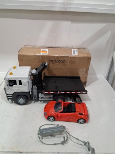 DRIVEN by Battat Tow Truck with Lights Sounds and Sports car - 20" - Red/Grey/Black (model: WH1490Z) image 2
