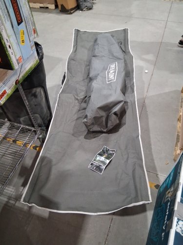 overmont OVERSIZED portable folding cushioned camping cot, 550LB CAPACITY - 28" x 75" - grey image 3