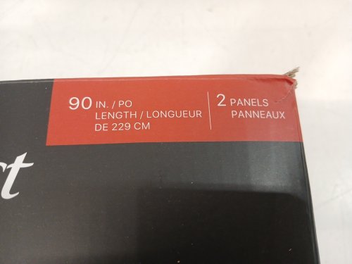 (2 PANELS) BEAUTYREST PLATINUS BLACKOUT GROMMET-TOP CURTAINS - 52" X 90" - GREY - (MODEL: 6595105) image 4