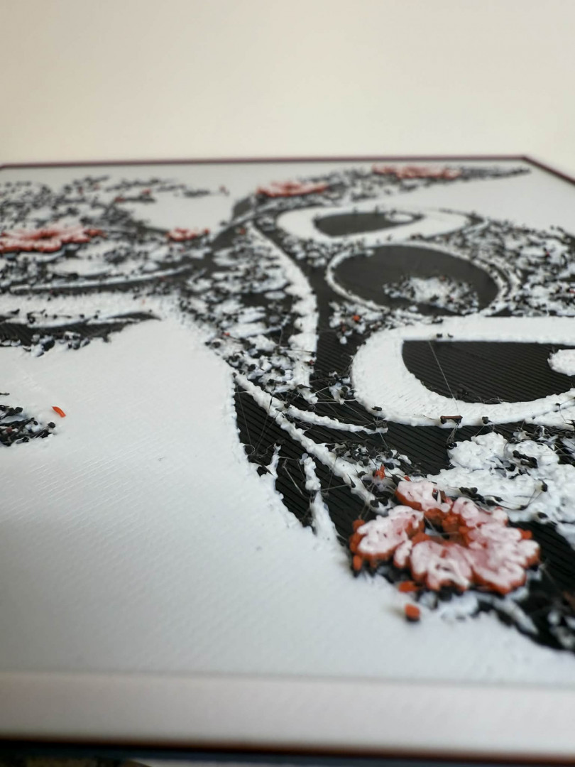 8"x8" 3D Printed - Stitch- Textured Photo image 3
