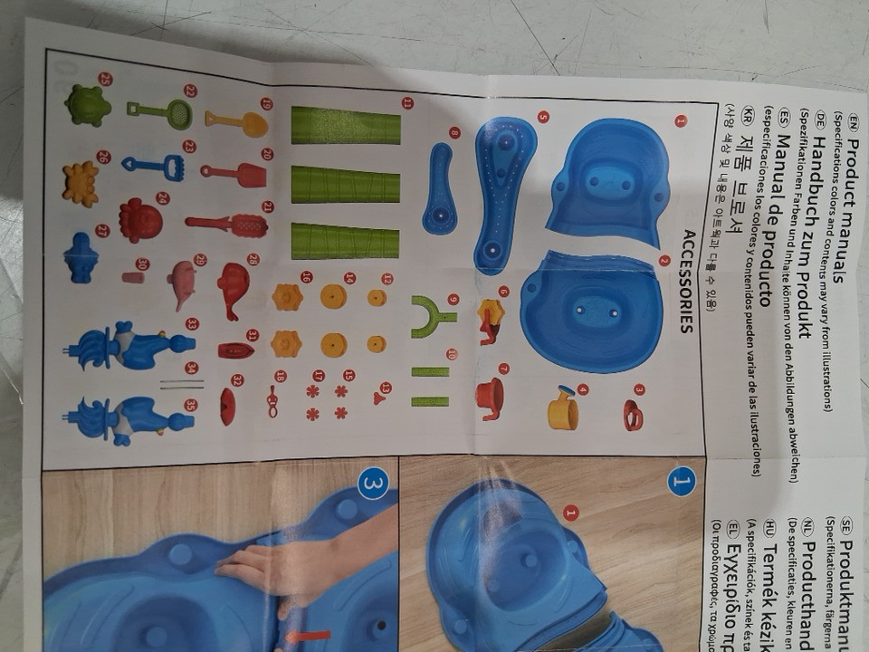 Sensory Play beach toy water Table - 32" x 25" - multicolor (model: 9390) image 3