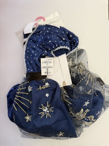 2PC GIRLS PALAMON MIDNIGHT WITCH COSTUME - SMALL (4-6) - BLUE/SILVER/GOLD (STYLE: 40971) image 2