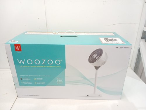 WOOZOO ADJUSTABLE PEDESTAL 360 OSCILLATING 12 SPEED STANDING FAN WITH TOUCH SCREEN BASE - 21" - 36" - WHITE (MODEL: STF-360DC-N) image 2
