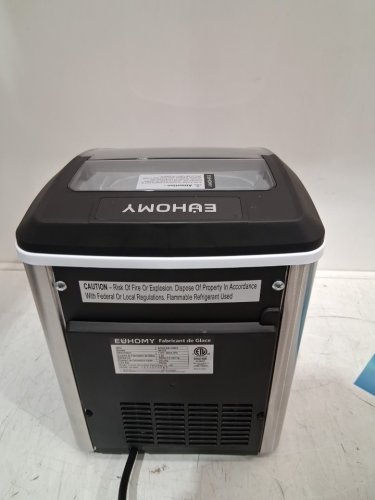 EUHOMY Countertop Ice Maker Machine with Handle, Basket & Scoop - MAKES 26LB Per Day - silver (MODEL: IM-01X/IM008-BSI-CAEH) image 8
