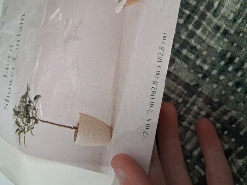 Casaluna  linen Shower Curtain - 72" x 72" - green image 3