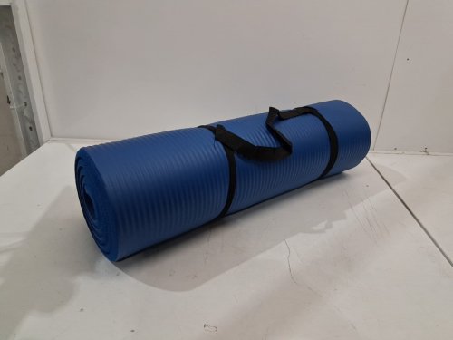 AMAZON BASICS 1/4" THICK EXERCISE YOGA MAT - 74" X 24" - BLUE/AQUA image 2