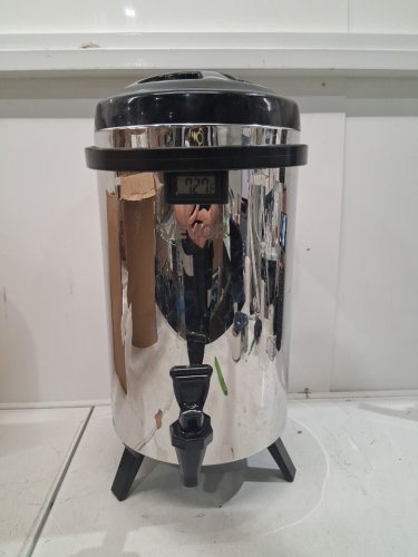 stainless steel thermo insulated beverage dispenser with spigot - 9.2L - silver/black (MODEL: wns-d3) image 4