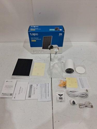 TP-LINK TAPO SOLAR-POWERED SECURITY CAMERA KIT - 2K WIRELESS BATTERY CAMERA WITH SOLAR PANEL AND BASE, WORKS WITH ALEXA AND GOOGLE - WHITE (MODEL: TAPO C410 KIT) image 2