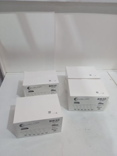 4 (6PK) Evelor LED BR30 Light Bulbs - 7W, 800LM, 5000K - WHITE- 24TOTAL (MODEL: BR30-7W5000K-6) image 2