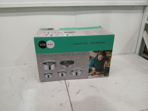 10PC JAMIE OLIVER  + tefal STAINLESS STEEL COOKWARE SET  (MODEL: 1974665) image 2