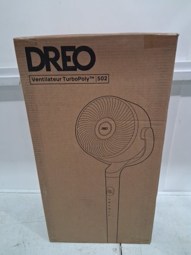 DREO SILENT 120°+120°OMNI-DIRECTIONAL OSCILLATING FAN, 80 FT CIRCULATOR WITH REMOTE - 8 SPEEDS, 3 MODES, 8H TIMER - GREY - (MODEL:DR-HPF002) image 2