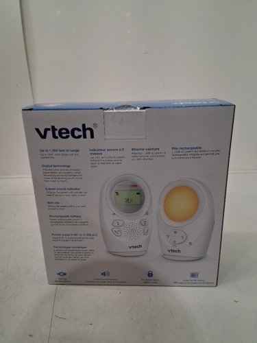 VTECH ENHANCED RANGE DIGITAL AUDIO BABY MONITOR, NIGHTLIGHT - WHITE (MODEL: DM1211) image 3