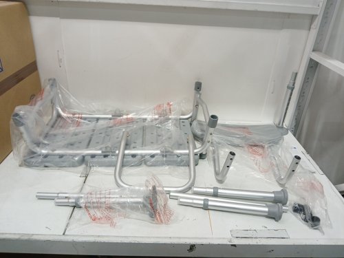MEDLINE GUARDIAN TRANSFER BENCH WITH BACK & MICROBAN ANTIMICROBIAL TREATMENT - GREY (MODEL: G3-100KBX1) image 3