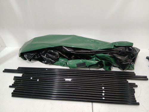 VEVOR all-weather Waterproof PE Tarpaulin Outdoor Storage Deck Box with Galvanized Frame - 230 gal - black/green (model: jh-230) image 4