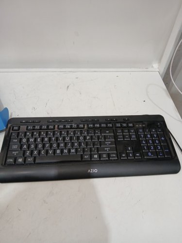 Azio Vision Backlit Wired Keyboard - with Large Print Keys - Black - (Model: KB505U) image 4