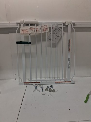 BABELIO extra-wide pressure mounted baby pet safety barrier gate - 29" to 48" wide - white (model: cb-m-101) image 3