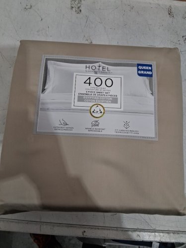 6PC Hotel Signature Sateen Egyptian Cotton 400 Thread Count SHEET SET - QUEEN - tan (MODEL: 3412350) image 2