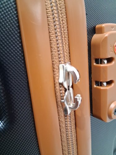 Coolife Hardshell TSA Lock Spinner Carry-on Luggage - 28" - Black/Apricot (Model: luggage1697abs) image 9