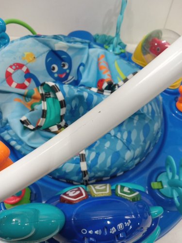 Baby Einstein Neptune's Ocean Discovery Jumper with Adjustable Height - 15+ multi-sensory toys/activities - 4 languages - Multi-colour (Model: 10455) image 5