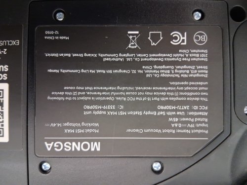 MONSGA 2-in-1 self-emptying robot vacuum cleaner/mop system with app controls - 6000PA - black (model: ms1 max) image 10