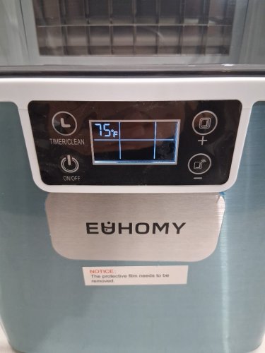 EUHOMY Ice Cube Maker Machine - 45Lbs/Day - Silver/Black (Model: IM004-CSI-CAEH / IM-FP) image 8